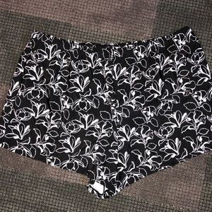 Womens Plus Swim Shorts Blair New Blk White Floral
